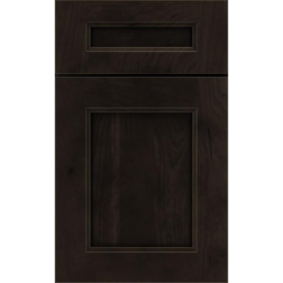 Square Thatch Dark Finish Square Cabinets