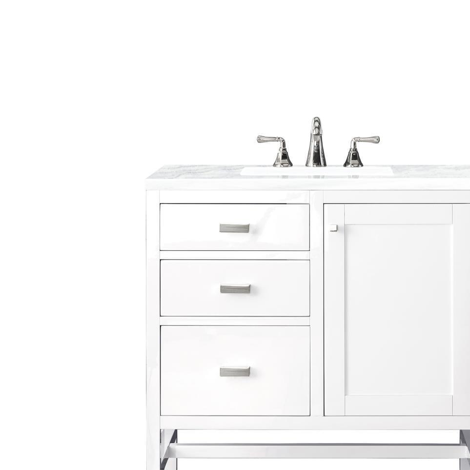 Base with Sink Top Glossy White White Vanities