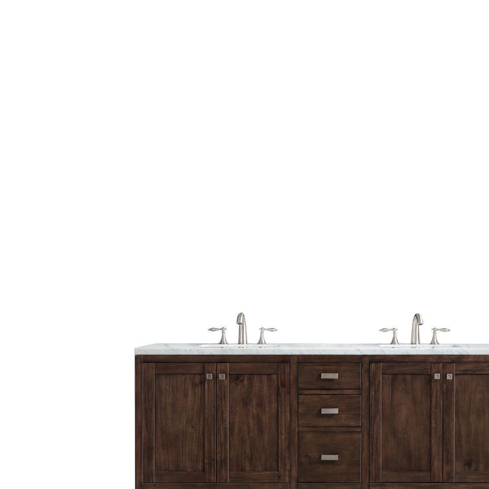 Base with Sink Top Mid Century Acacia Dark Finish Vanities