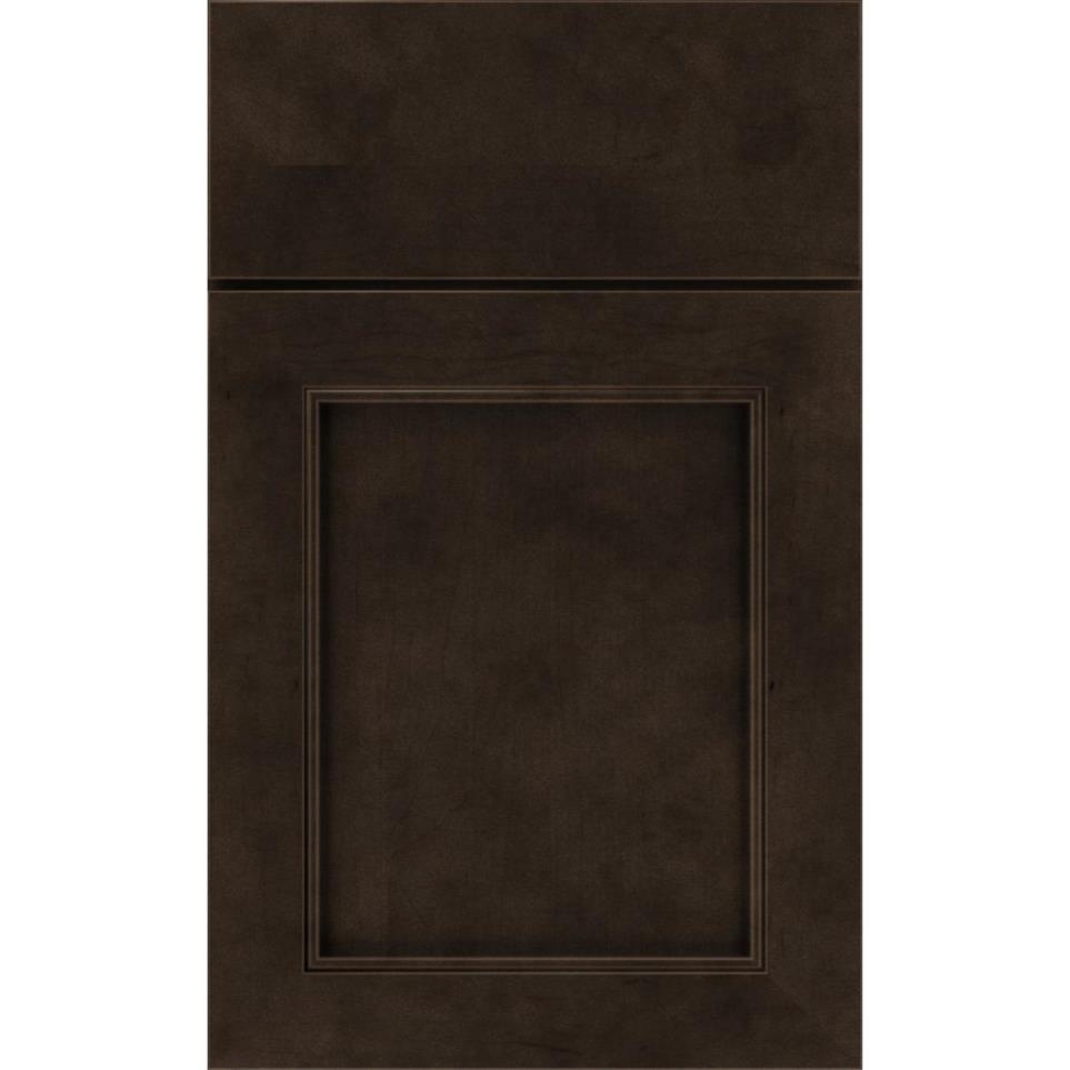 Square Thatch Dark Finish Square Cabinets