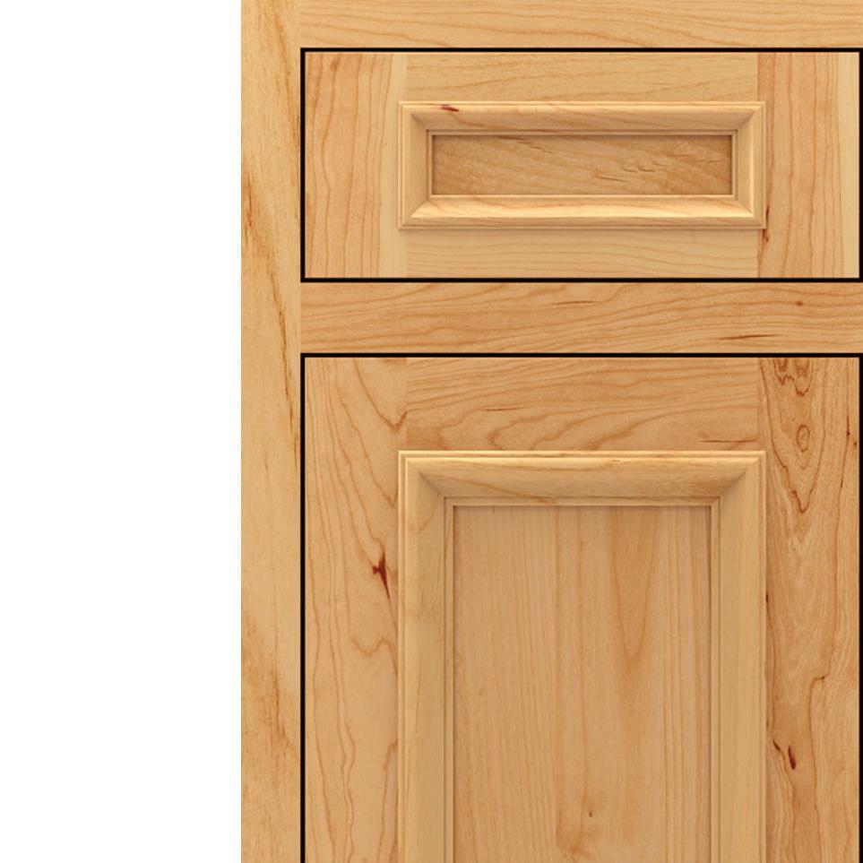 Square Natural Light Finish Square Cabinets