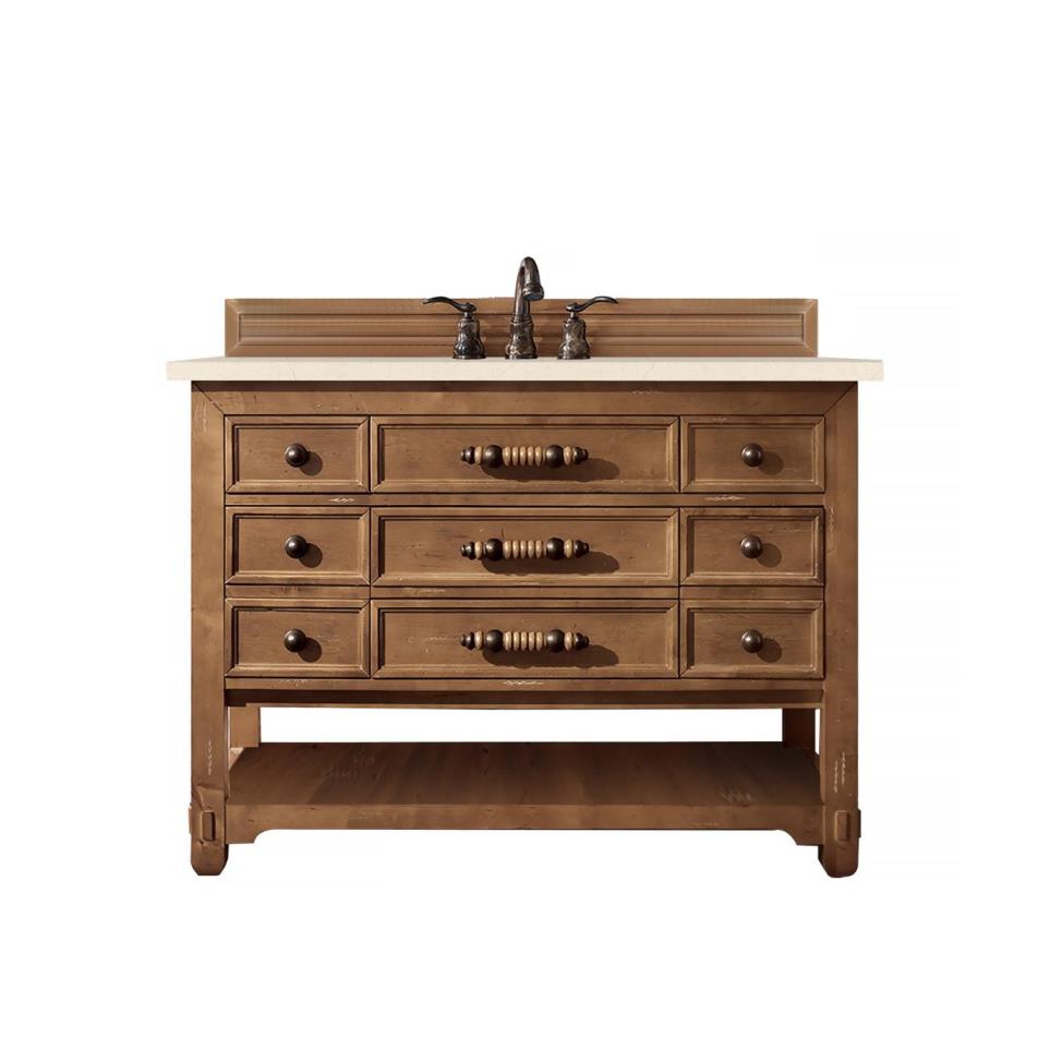 Base with Sink Top Honey Alder Light Finish Vanities