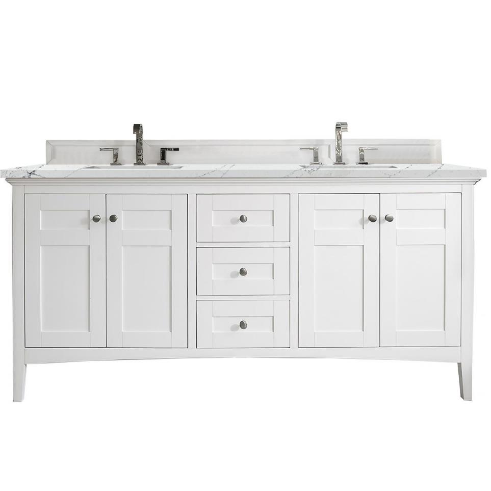 Base with Sink Top Bright White White Vanities