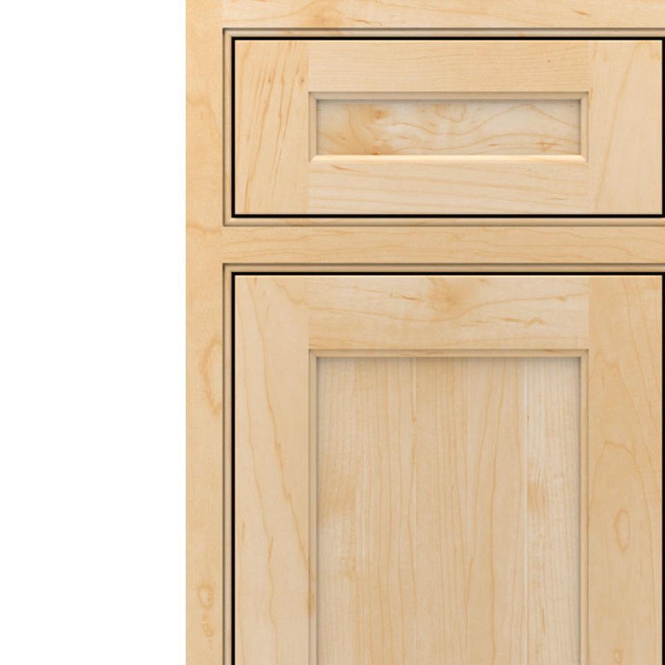 Square Natural Light Finish Square Cabinets