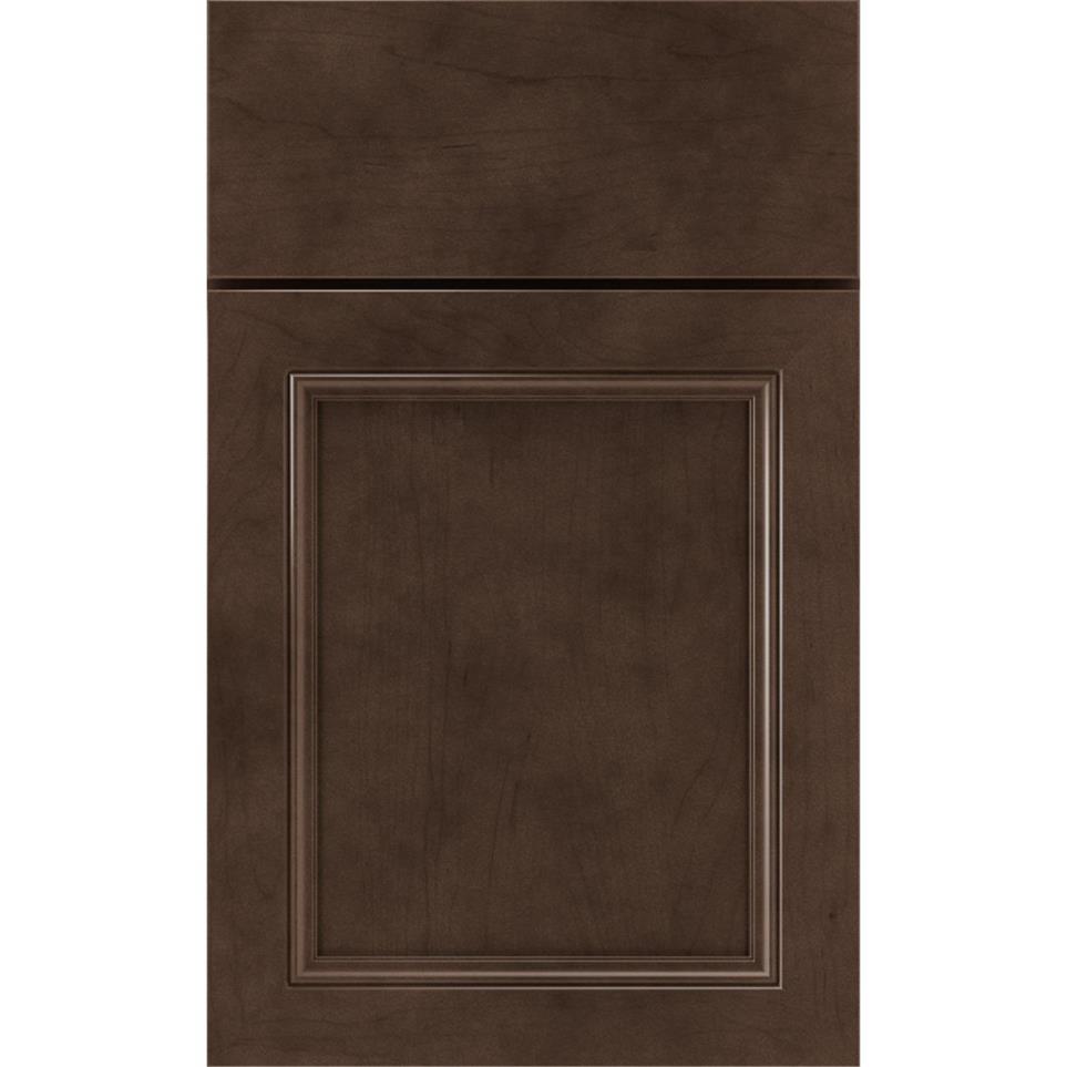 Square Thatch Dark Finish Square Cabinets