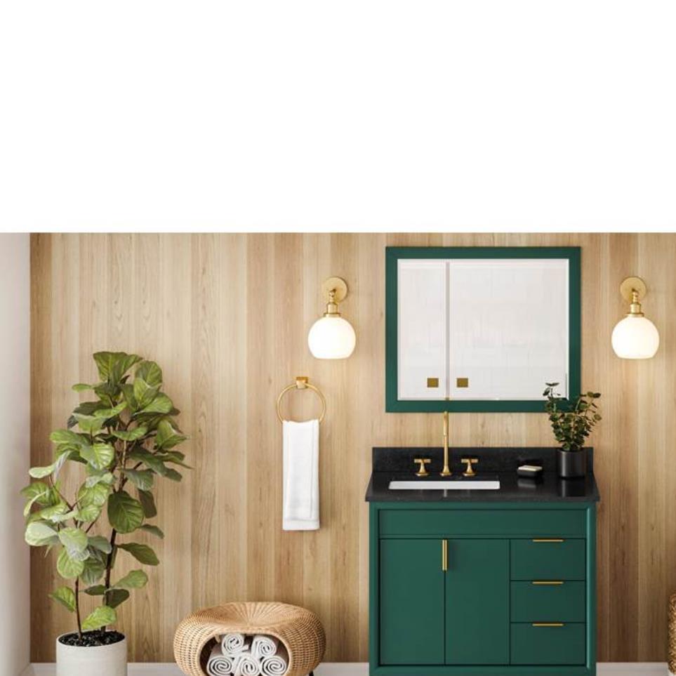 Base with Sink Top Green Green Vanities