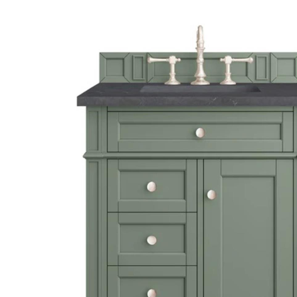 Base with Sink Top Smokey Celadon Green Vanities