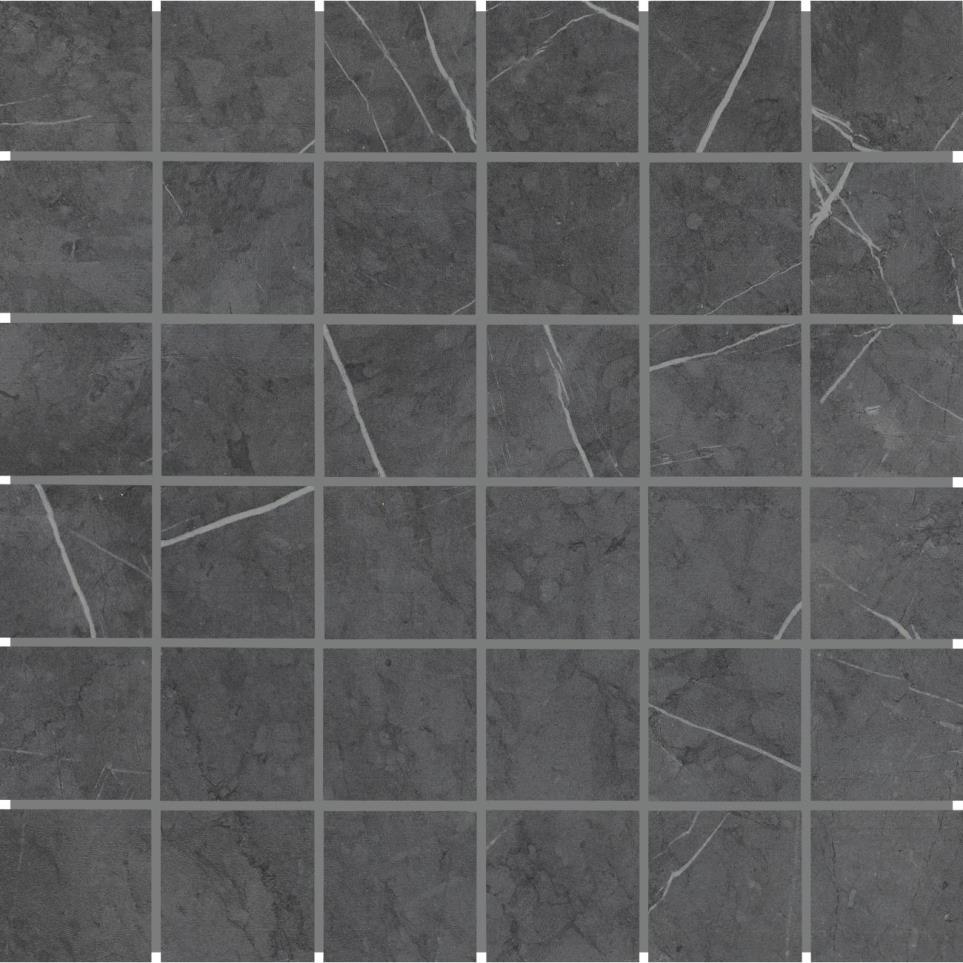 Mosaic Smoke Matte Black Tile