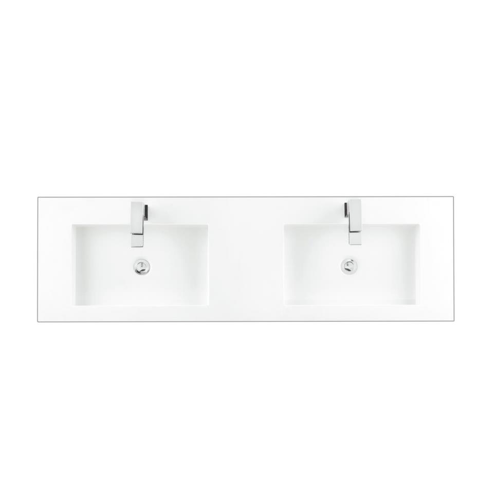 Base with Sink Top Glossy White White Vanities