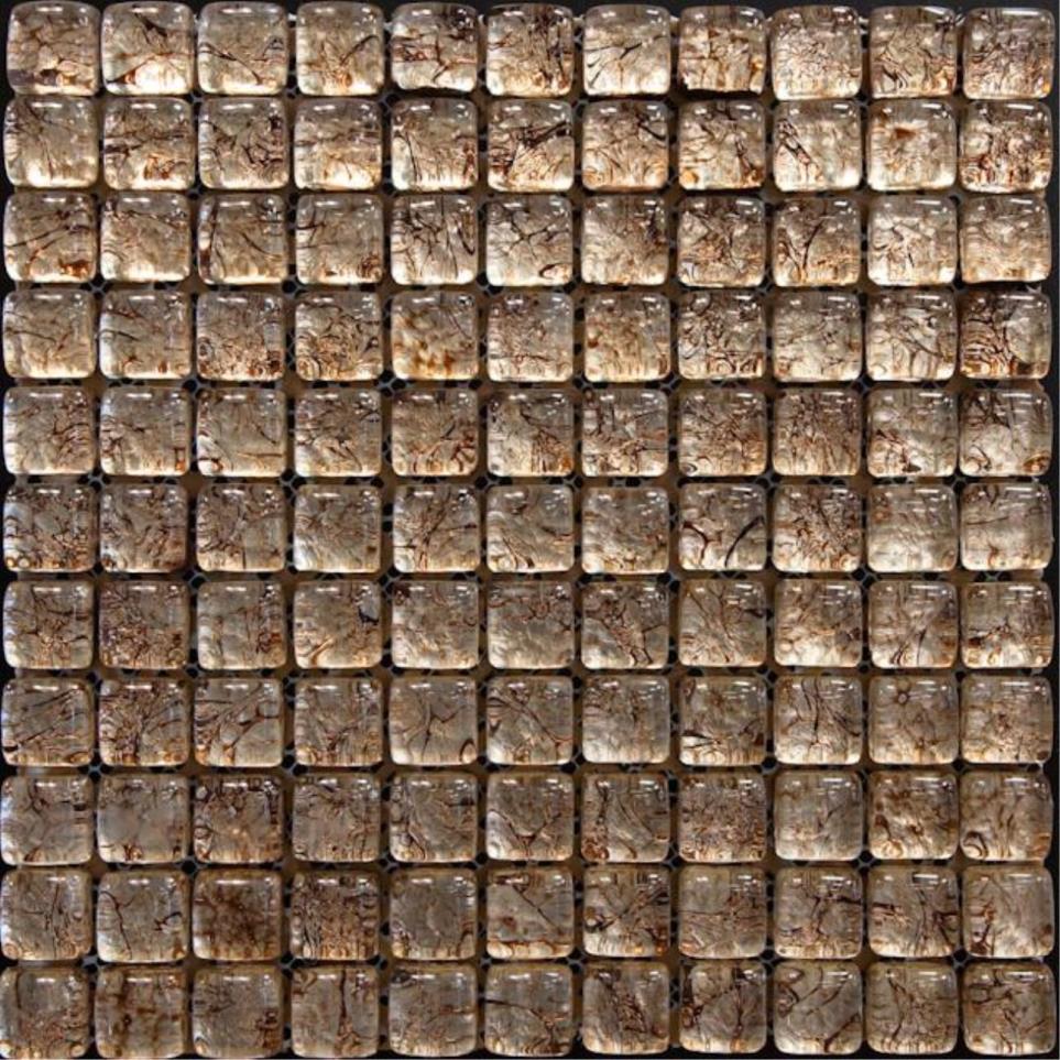 Mosaic Squared Up Brown Tile