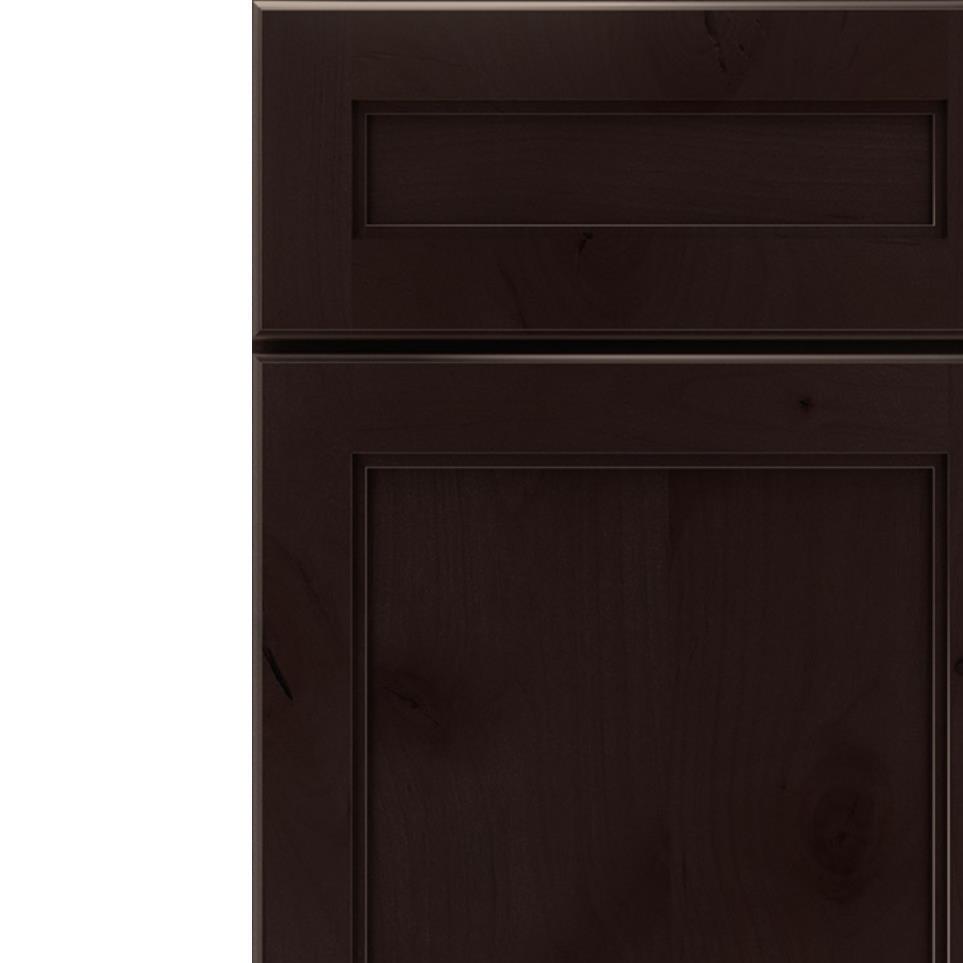 Square Thatch Dark Finish Square Cabinets