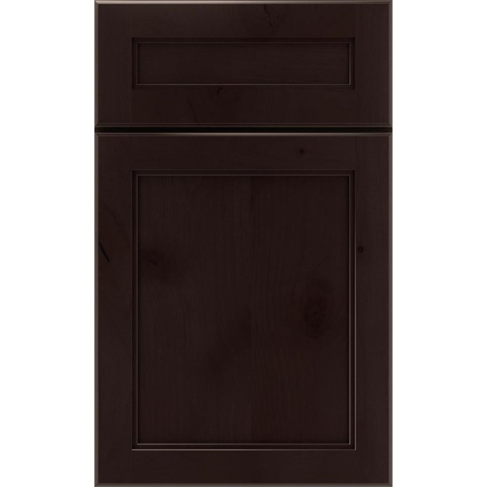 Square Thatch Dark Finish Square Cabinets