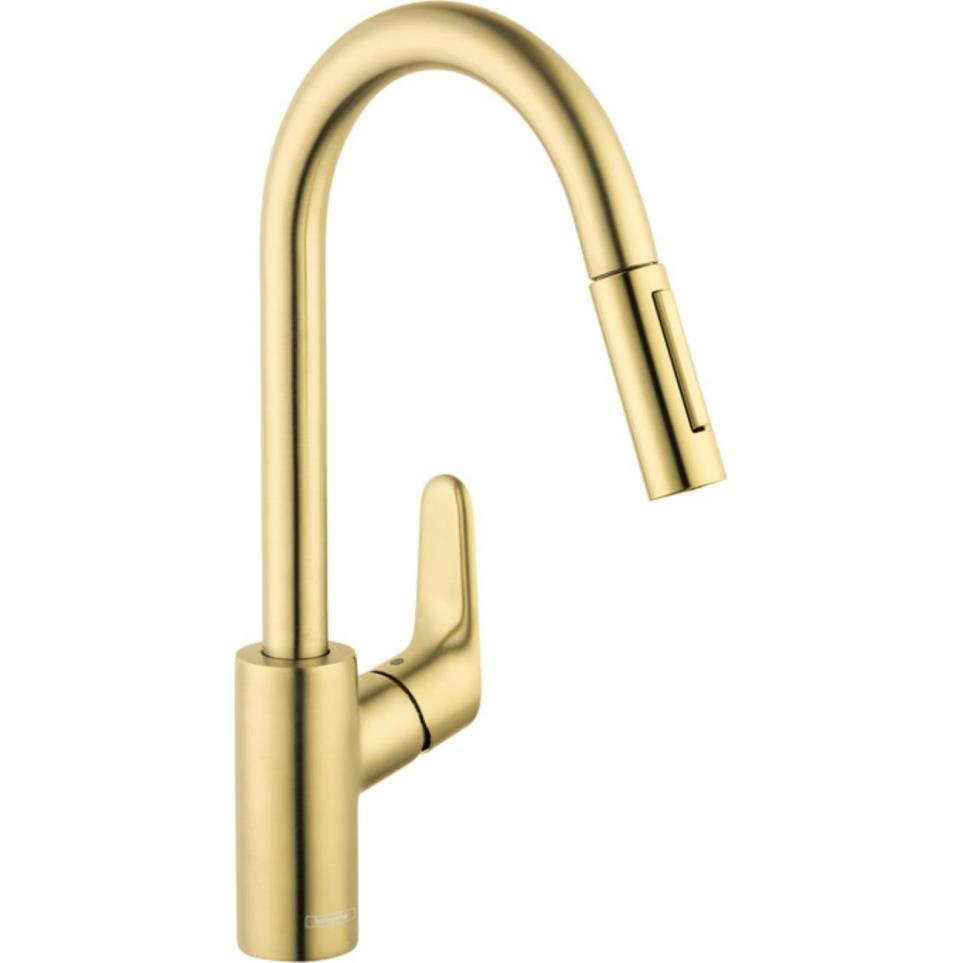 Kitchen Brushed Gold Optic Brass / Gold Faucets