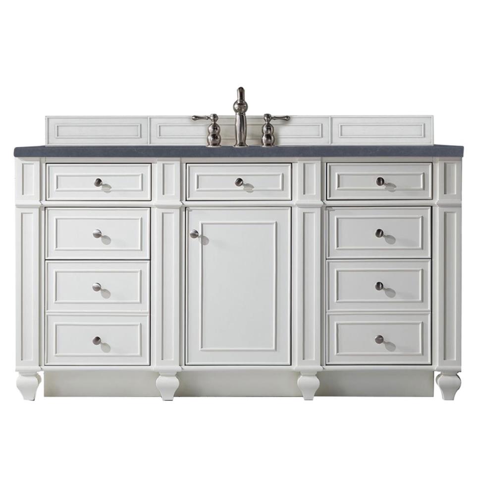 Base with Sink Top Bright White White Vanities