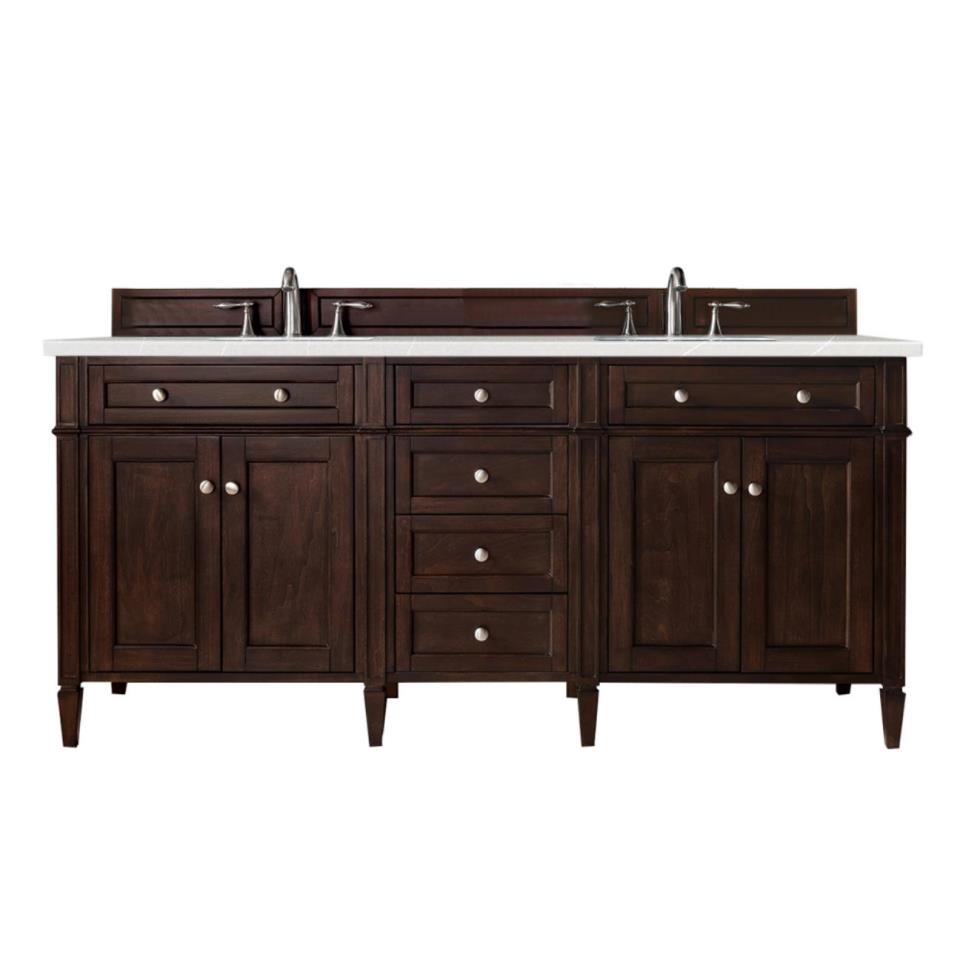 Base with Sink Top Burnished Mahogany Dark Finish Vanities