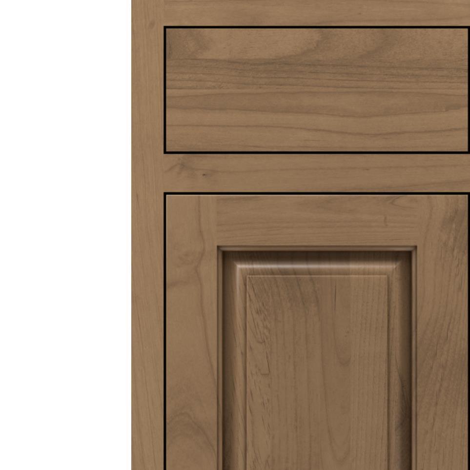 Square Gunny Medium Finish Square Cabinets