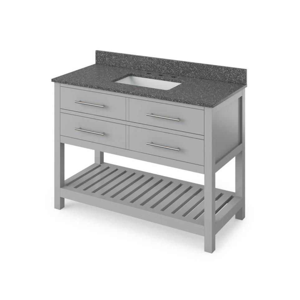 Base with Sink Top Grey Grey / Black Vanities