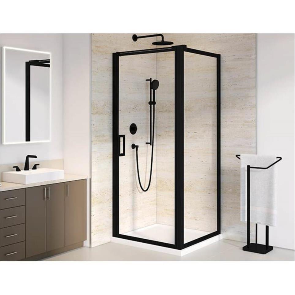 Door Matte Black Black Showers