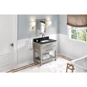 Base with Sink Top Weathered Grey Grey / Black Vanities