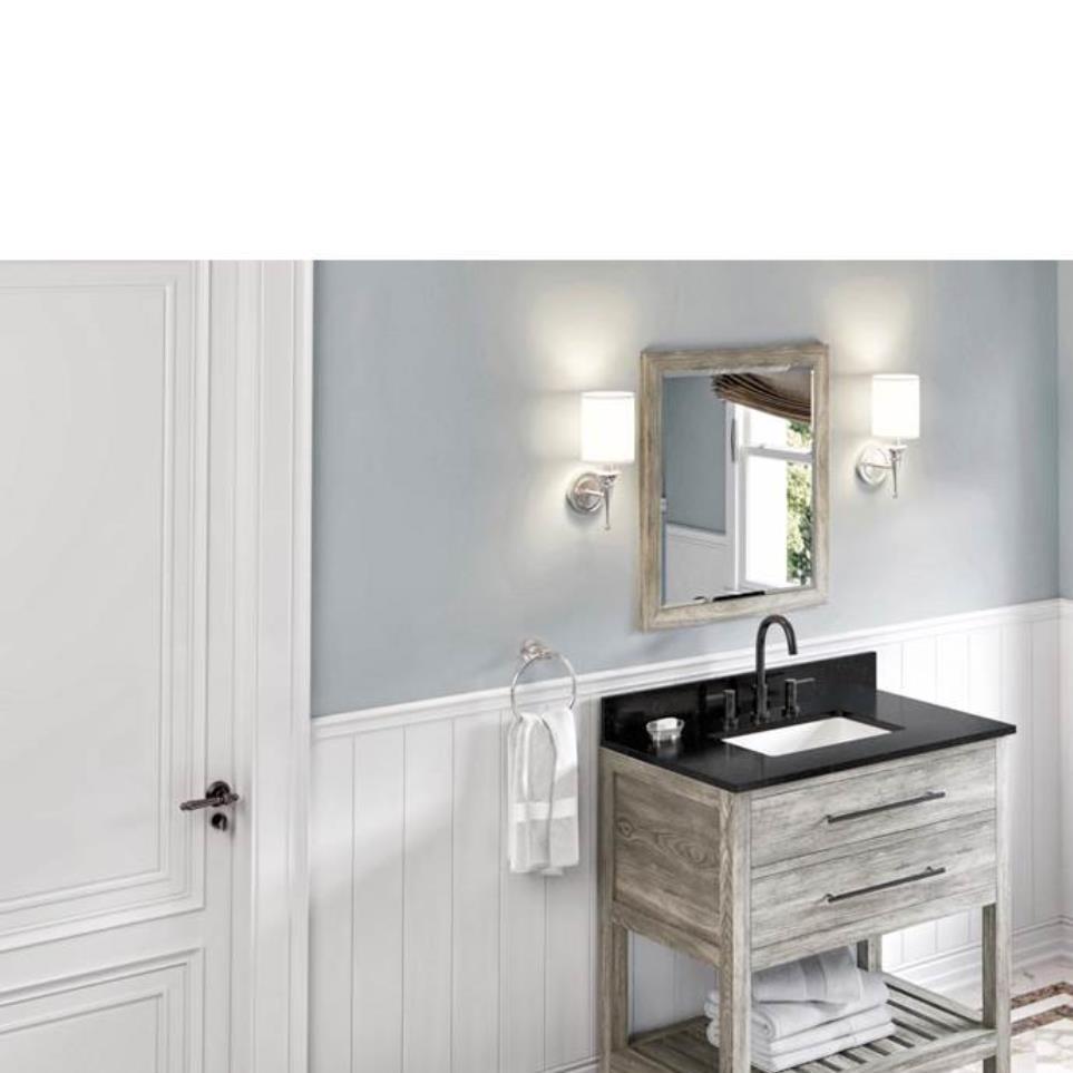 Base with Sink Top Weathered Grey Grey / Black Vanities