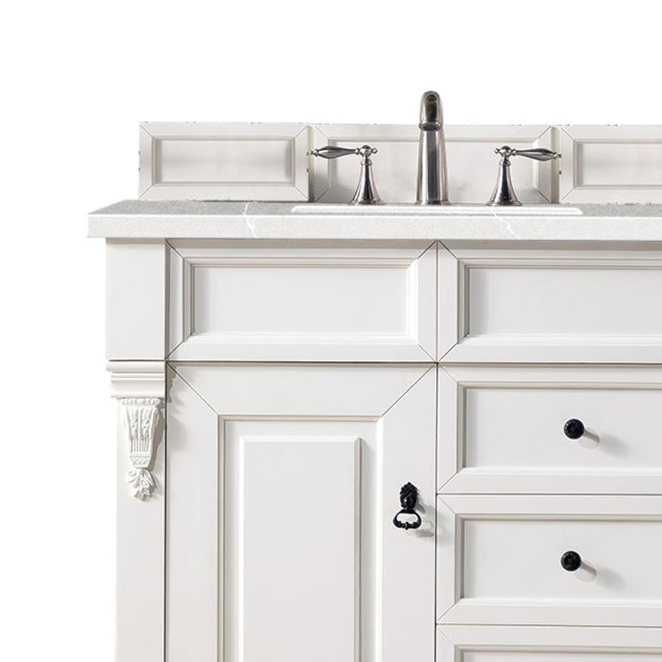 Base with Sink Top Bright White White Vanities