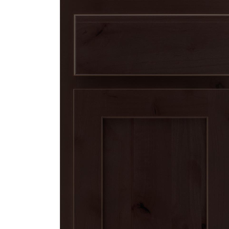 Square Thatch Dark Finish Square Cabinets