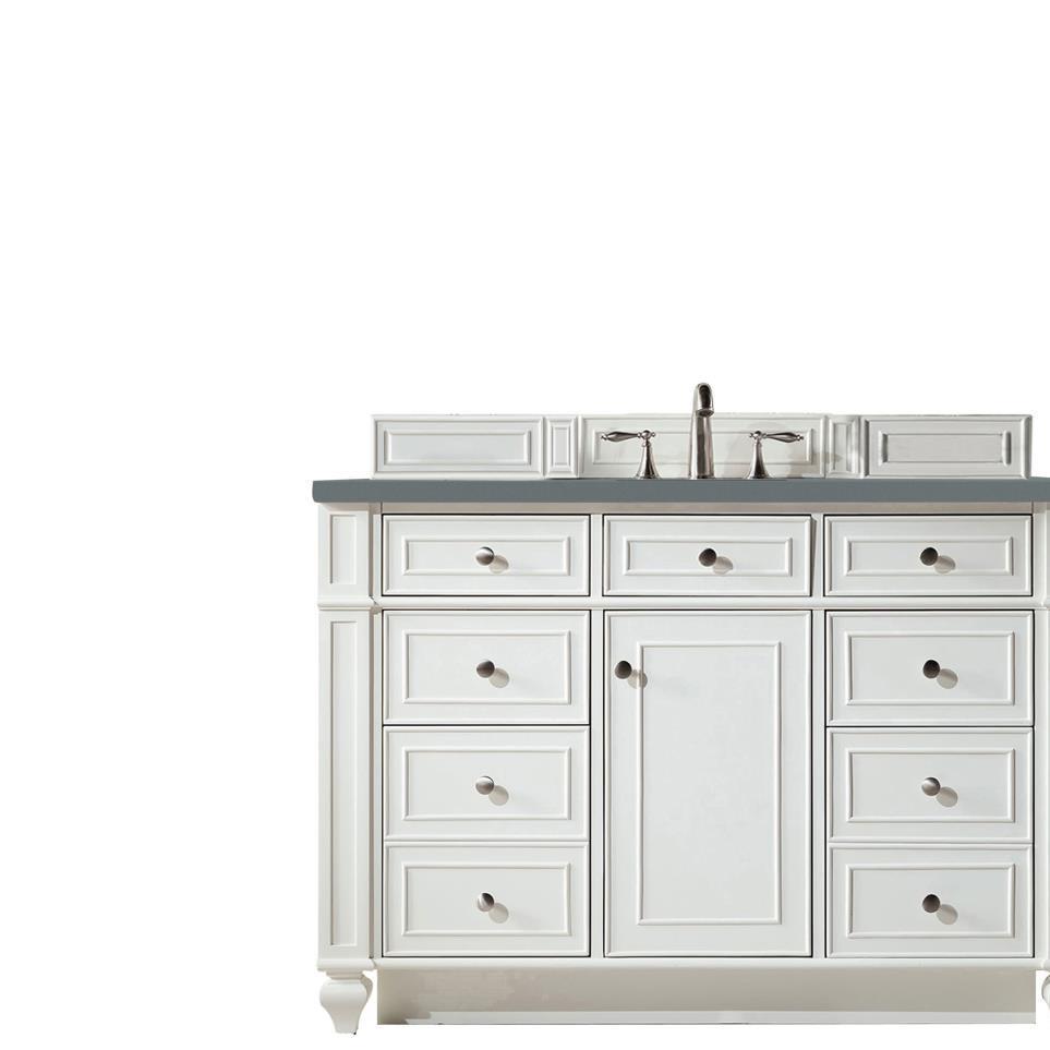 Base with Sink Top Bright White White Vanities