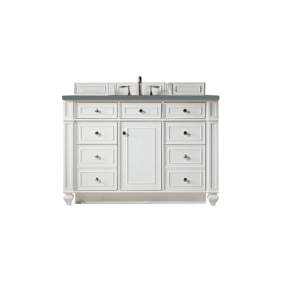 Base with Sink Top Bright White White Vanities