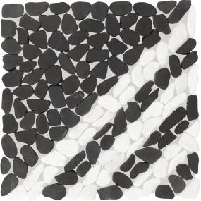 Mosaic Stark Tumbled Black Tile