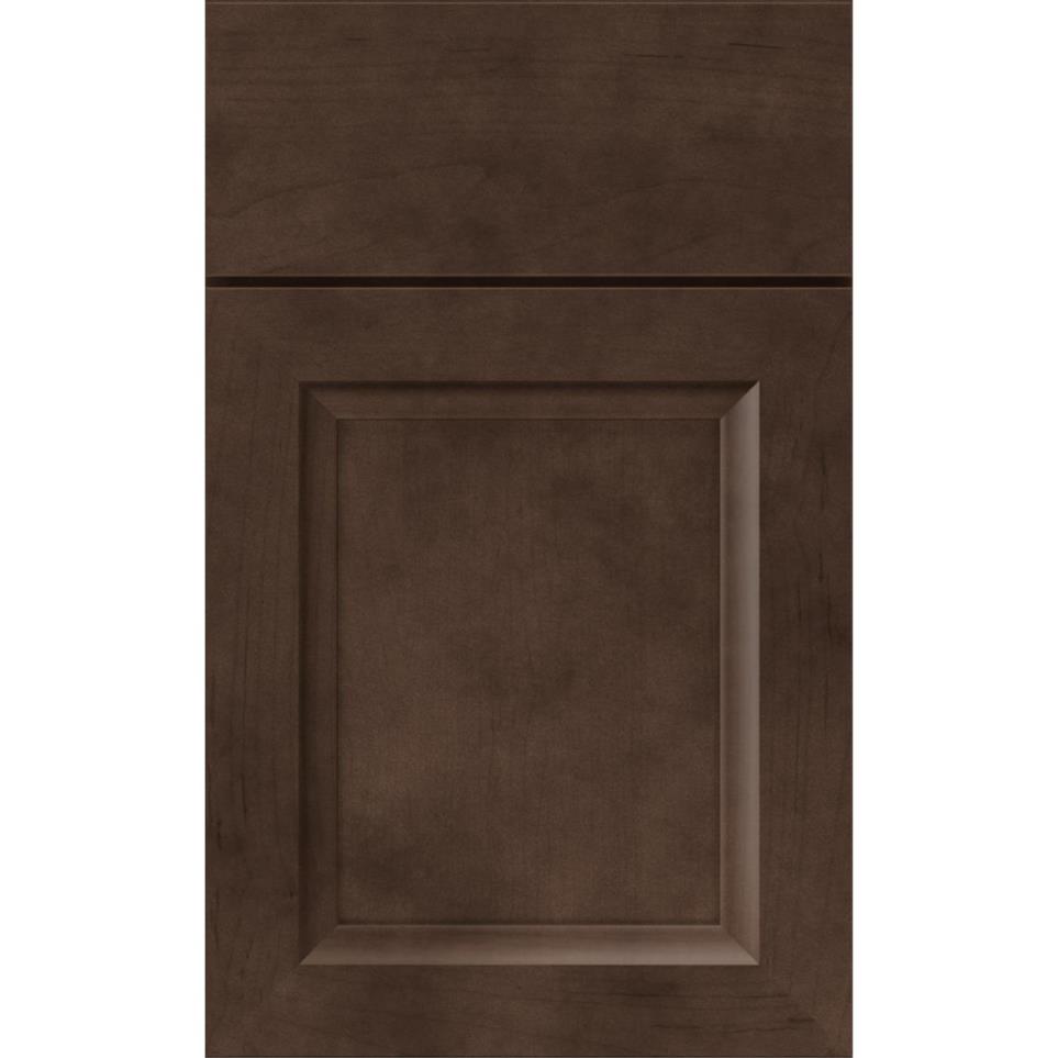 Square Thatch Dark Finish Square Cabinets