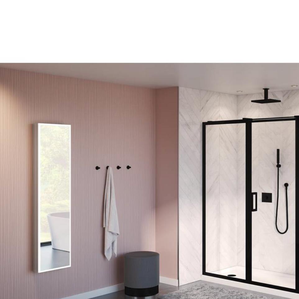 Door Matte Black Black Showers