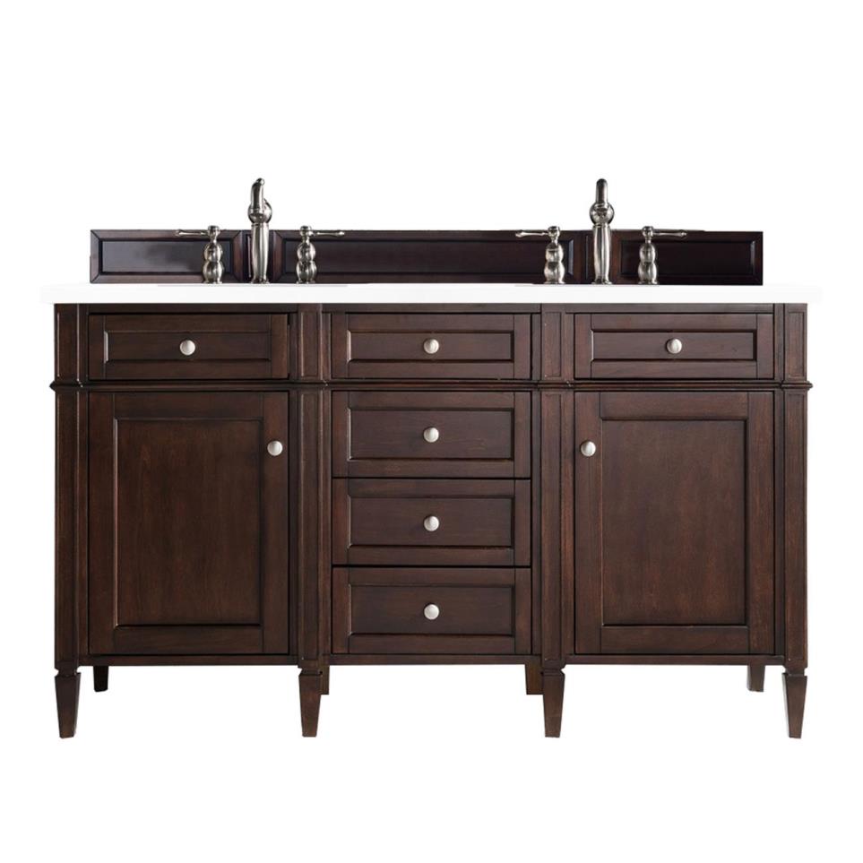 Base with Sink Top Burnished Mahogany Dark Finish Vanities