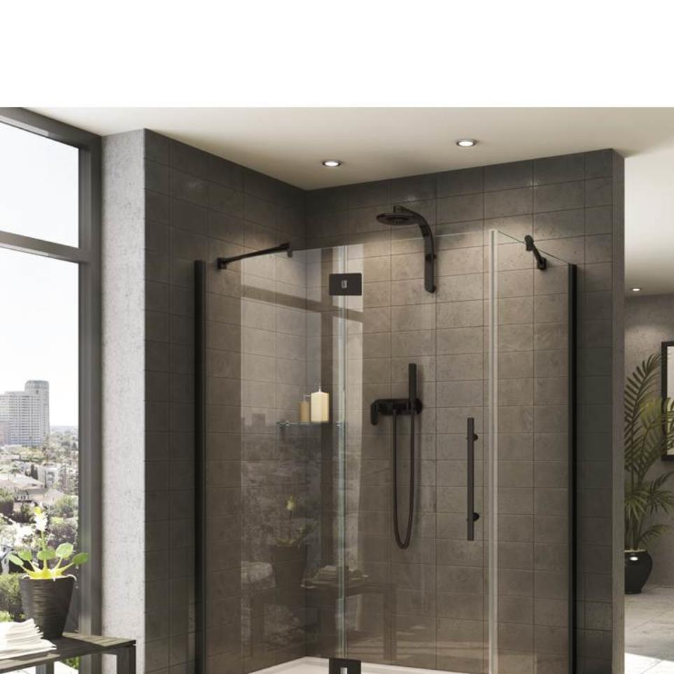 Wall Matte Black Black Showers