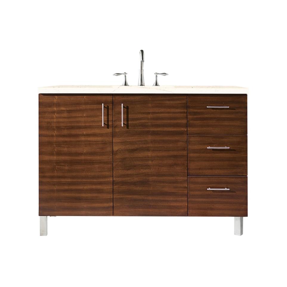 Base with Sink Top American Walnut Medium Finish Vanities
