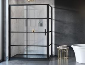 Door Matte Black Black Showers