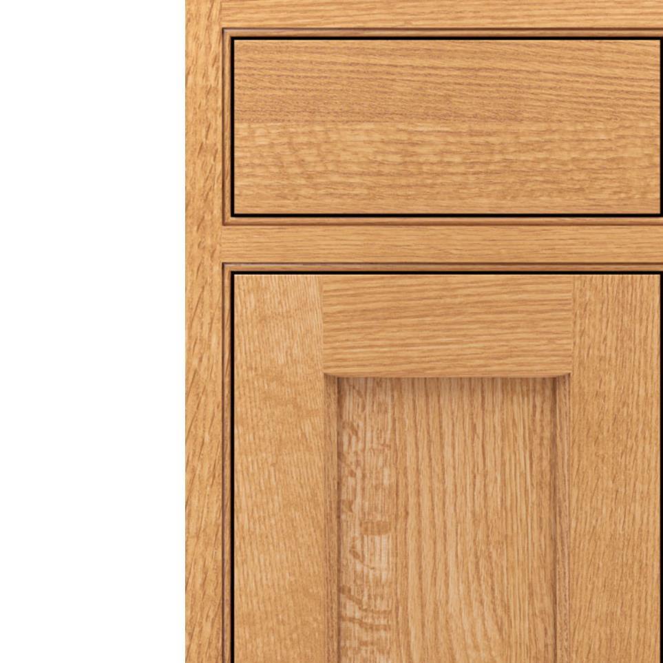 Square Natural Light Finish Square Cabinets