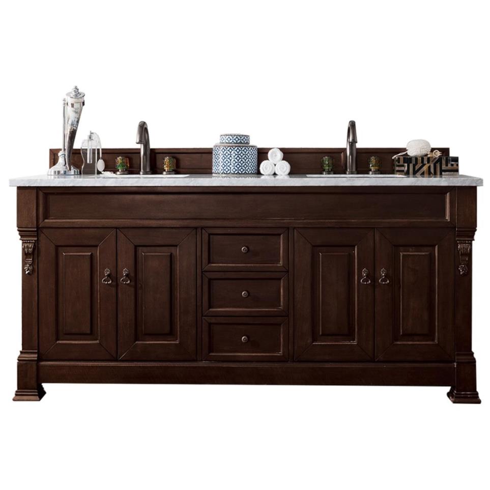 Base with Sink Top Burnished Mahogany Dark Finish Vanities