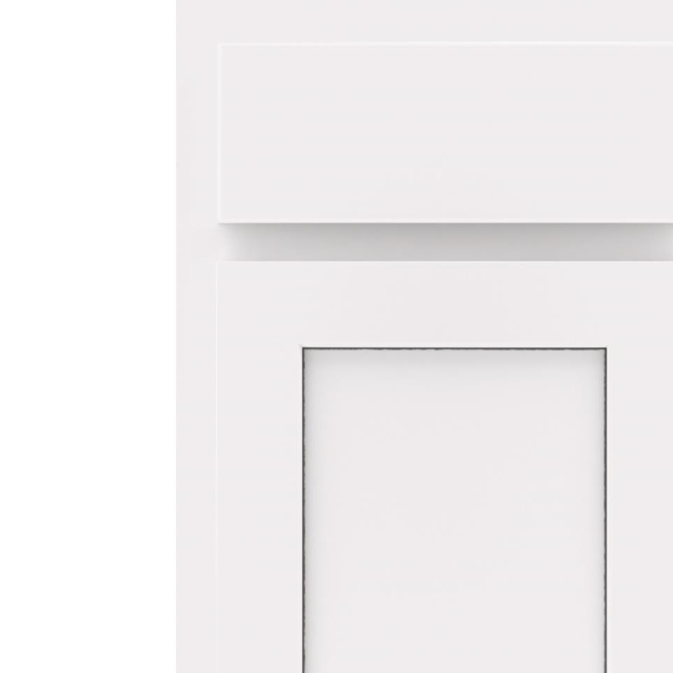 Square White With Grey Stone Detail Glaze - Paint Square Cabinets