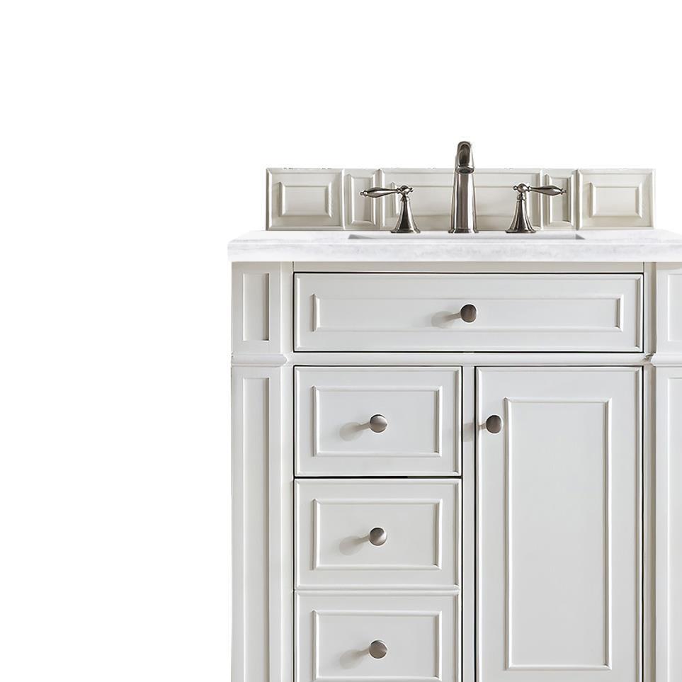 Base with Sink Top Bright White White Vanities