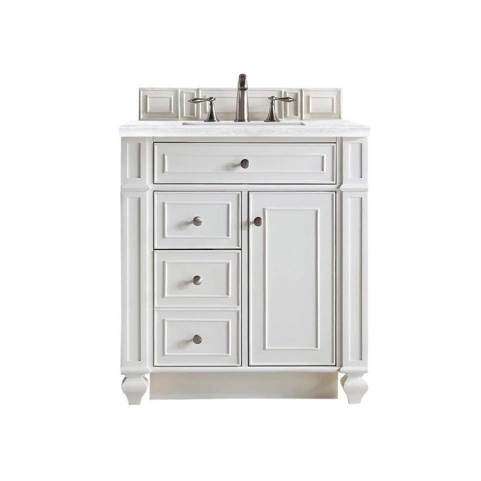 Base with Sink Top Bright White White Vanities