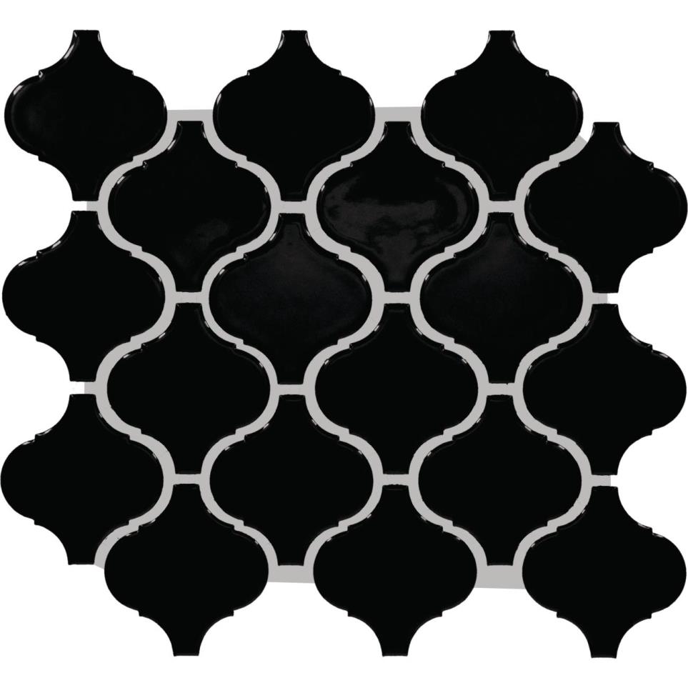 Mosaic Black Glossy Black Tile