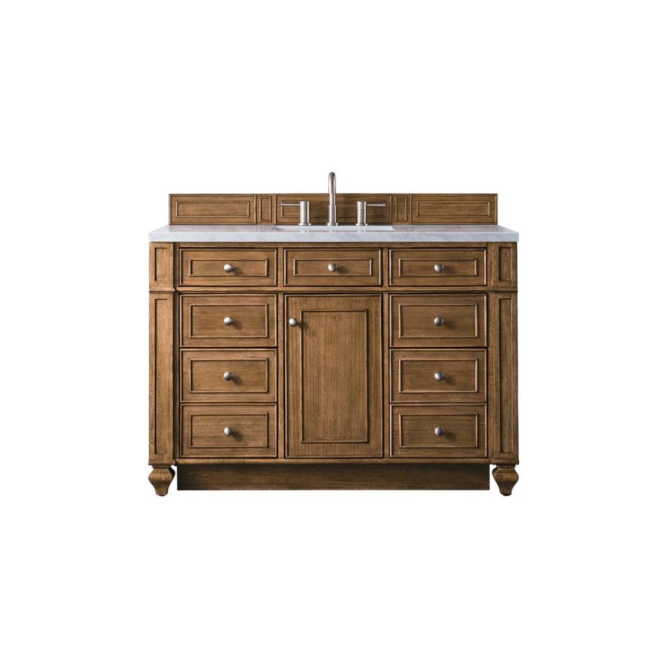 Base with Sink Top Saddle Brown Medium Finish Vanities