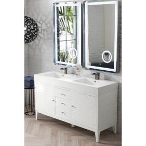 Base with Sink Top Glossy White White Vanities