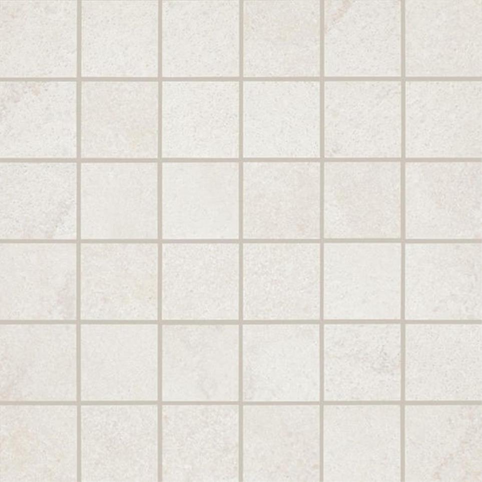 Mosaic Peony Matte White Tile