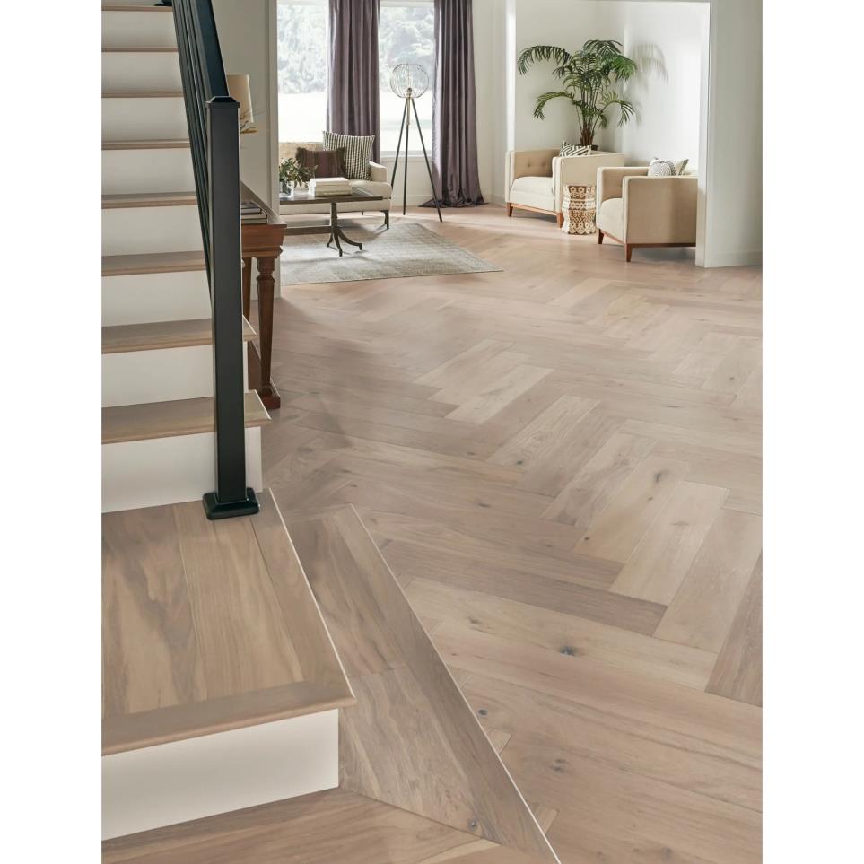 Plank Herringbone Snowcap Light Finish Hardwood