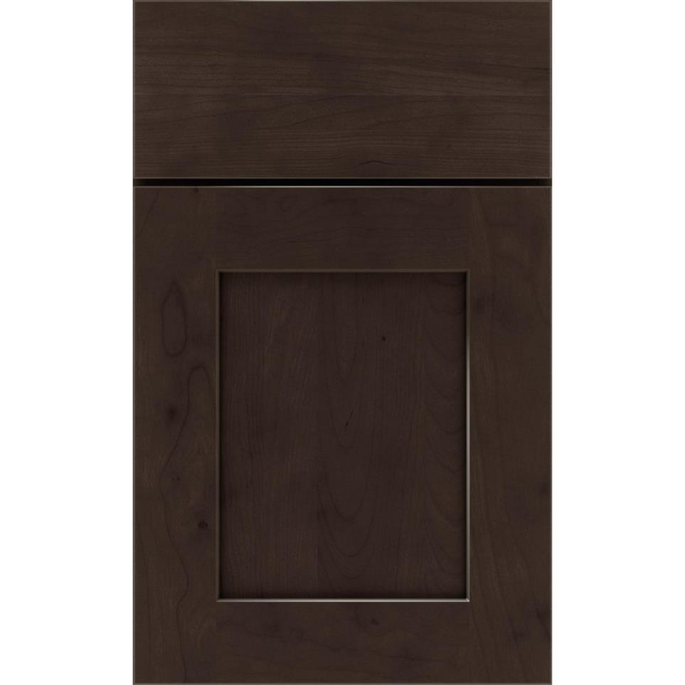 Square Thatch Dark Finish Square Cabinets