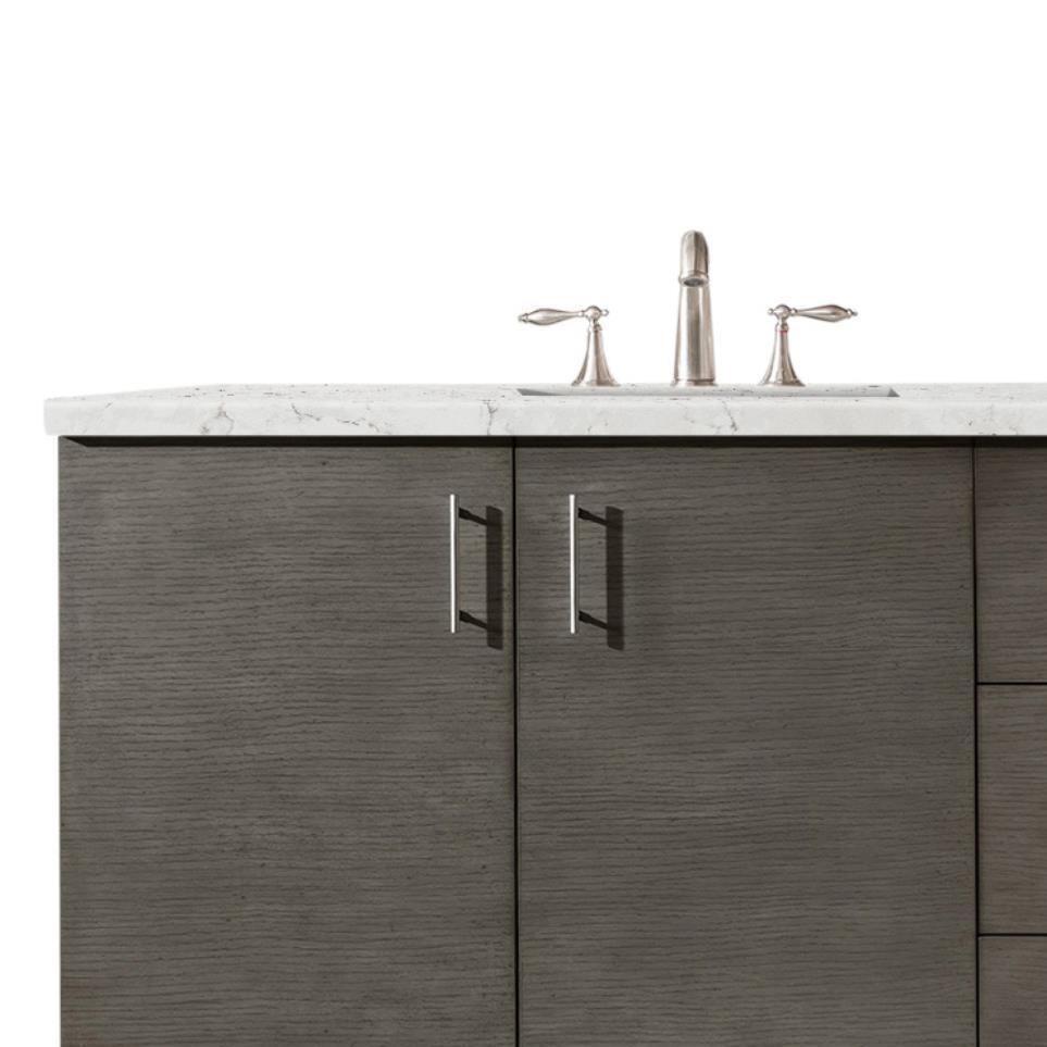 Base with Sink Top Silver Oak Medium Finish Vanities