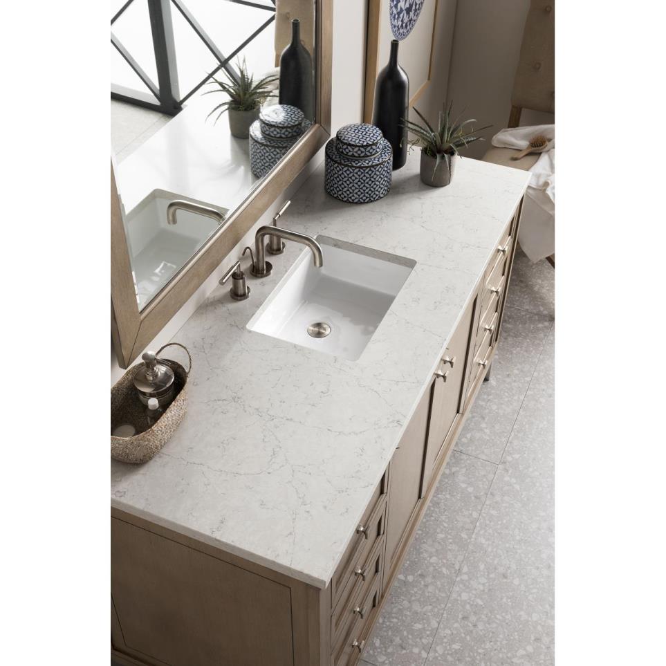 Base with Sink Top White Washed Walnut Light Finish Vanities