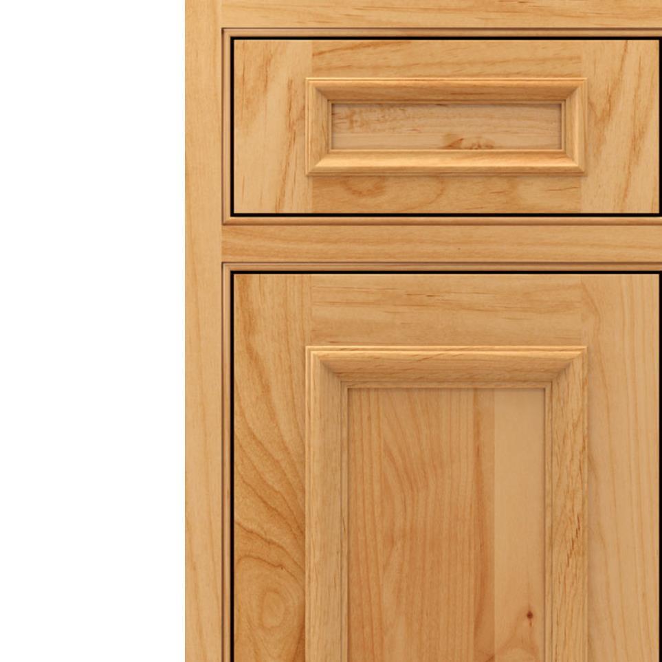 Square Natural Light Finish Square Cabinets