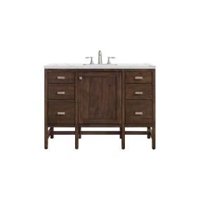 Base with Sink Top Mid Century Acacia Dark Finish Vanities